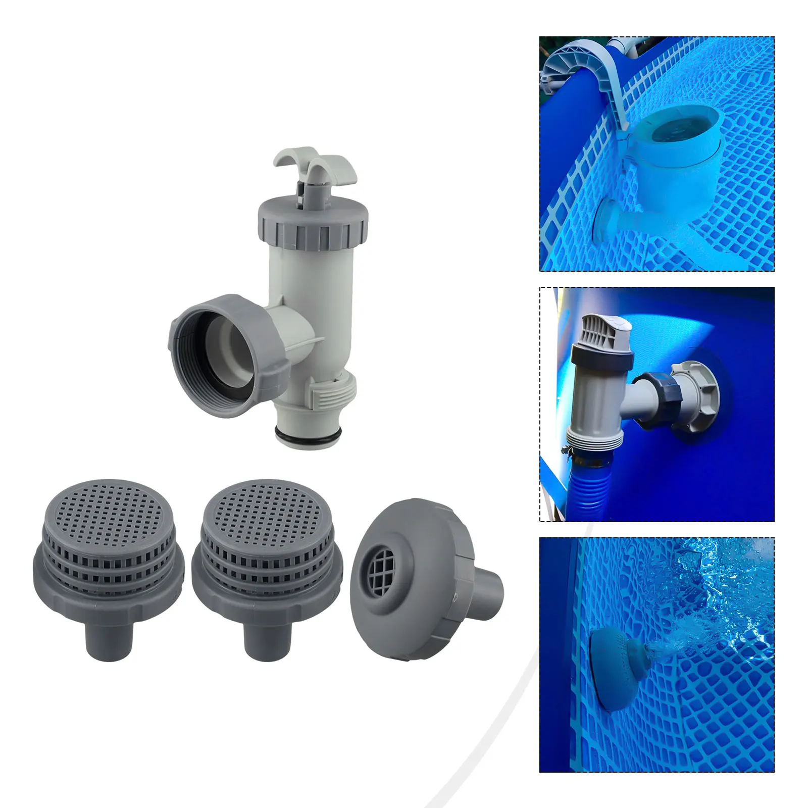 

For Intex 26004E Pool Inlet Air Jet Replacement Parts Kit for Above Ground Pools with Plunger Valve and Filter Grids