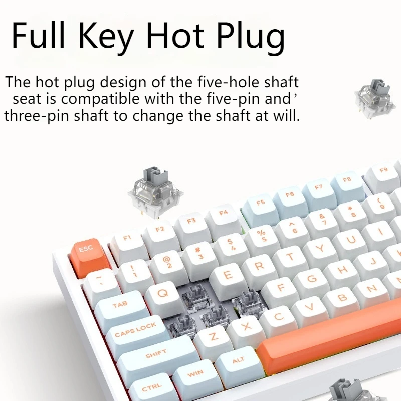 Vgn N75 Mechanical Keyboards Wired Tri-Mode 75% Arrangement Full Key Hot Swappable Gasket Structure Customized Gaming Keyboards