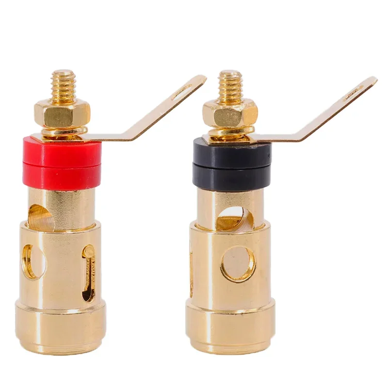 20PCS Small Push-type Spring Terminal Speaker Amplifier Spring Self-locking Socket Push-type Terminal Gold-plated