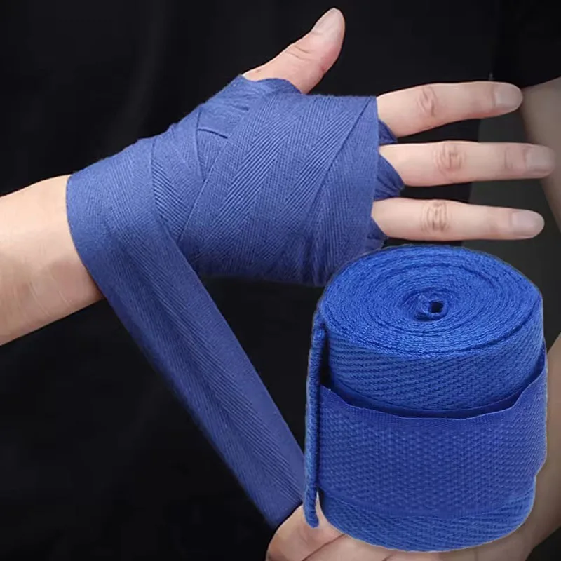 2 ضمادات ملاكمة مرنة 1.5/2.5/3/5 متر حزام رياضي قطني ساندا كيك بوكسينغ MMA قفازات يدوية ضمادات رياضية للملاكمة