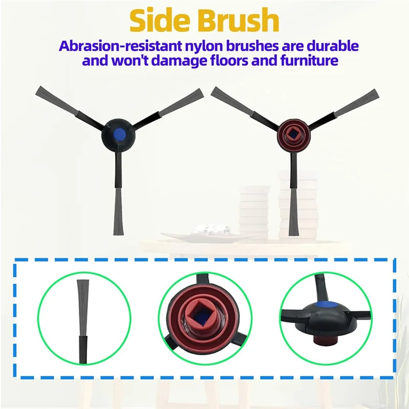 B47b-para yeedi m12 pro + robô vácuo escova lateral principal filtro hepa mop almofada sacos de pó kit acessórios substituição