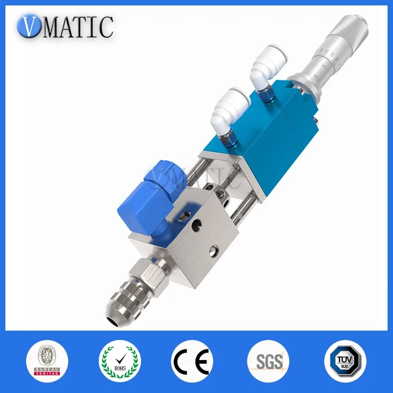 Free Shipping Quality Pneumatic Double Acting Needle Off (Tip-Seal) Dispensing Valve With Micrometer Tuner