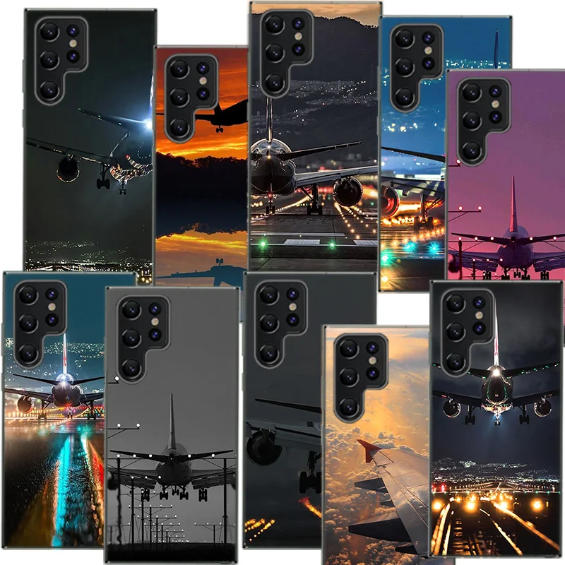 Airport Shuttle Transportation Clear Phone Case For Samsung Galaxy S21 S20 S23 FE S24 S22 Ultra Capa S10 S9 S8 Plus S10E Cover S