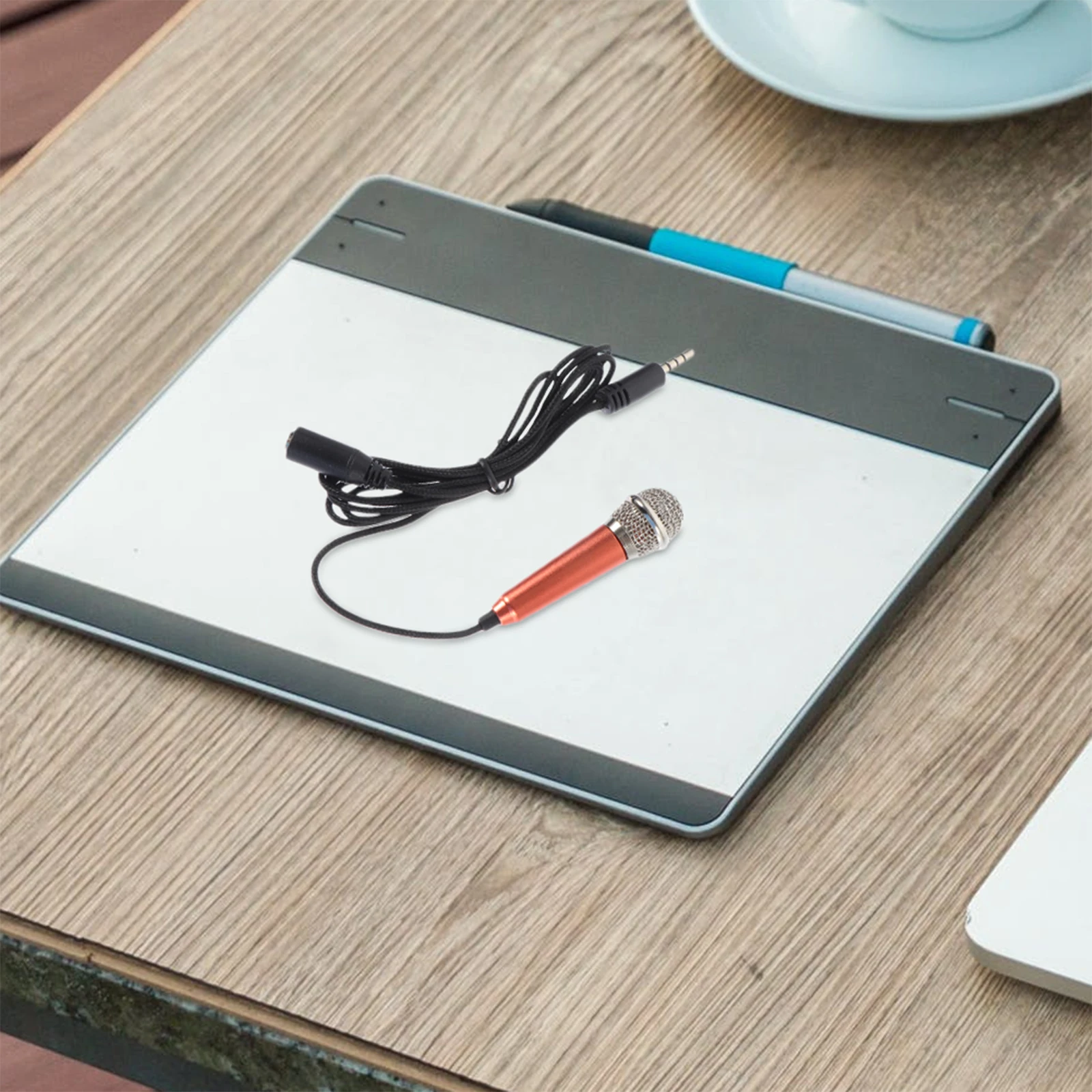 4 قطعة ميكروفونات محمولة معدنية محمولة باليد ميكروفونات صغيرة لتسجيل الغناء المنزلي للهاتف ميكروفون صغير #3