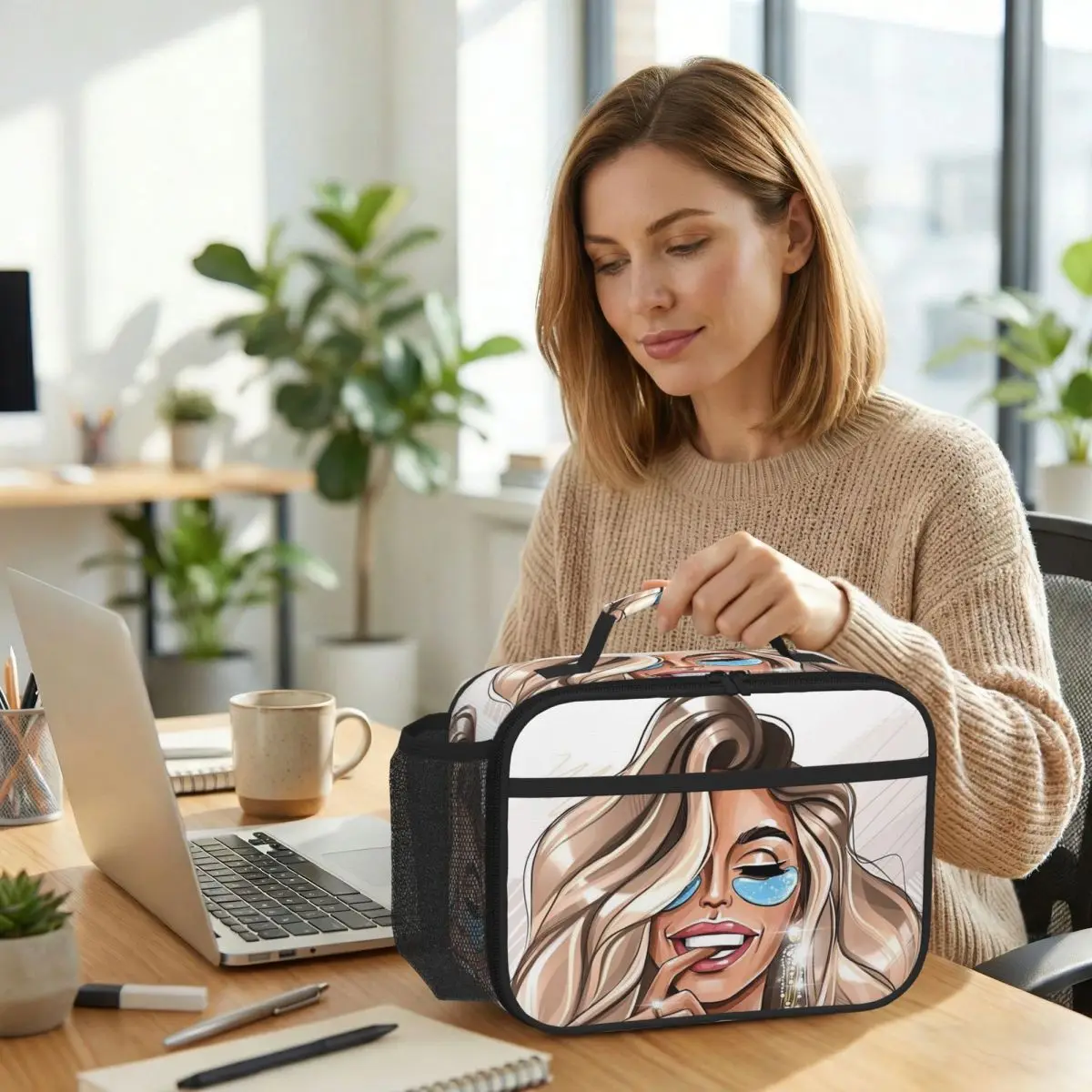 Isolierte Lunchtasche von Mary Kay Cosmetics für Damen, Büro-Kühlbox, Thermo-Lebensmittelbox, tragbare Lunchboxen, Behälter