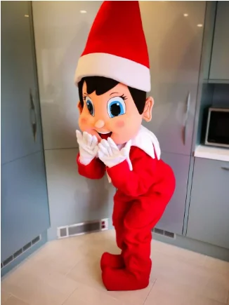 Halloween Cartoon Red Boy Elf Cosplay Mascot Costume Xmas outfit Carnival Mascot Costume