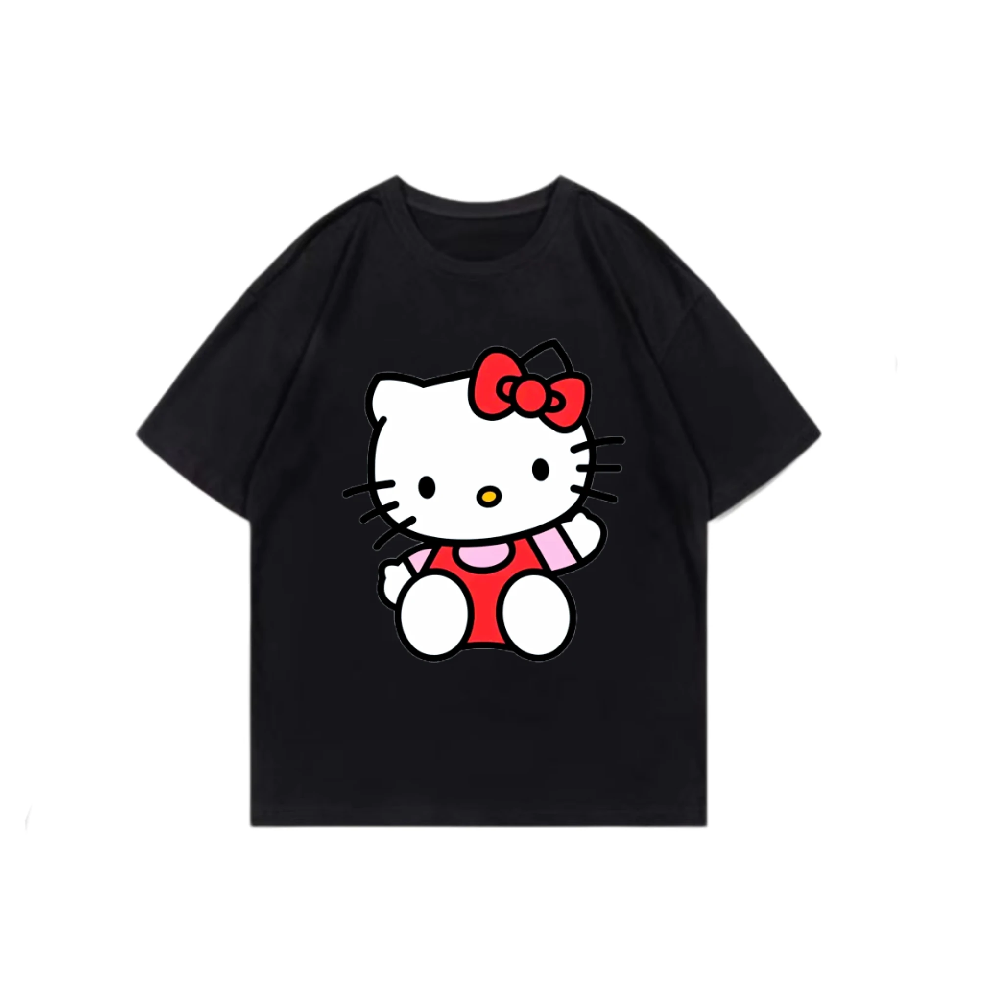 

Мужская дышащая футболка с короткими рукавами и принтом Hello Cat для пар K2y, летний оригинальный альпинистский костюм