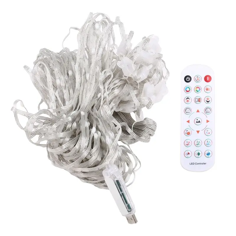 Professional Smart Curtain Lights Bluetooth App Control RGB LED String  Waterproof Fairy Light USB DIY Display Room Decor