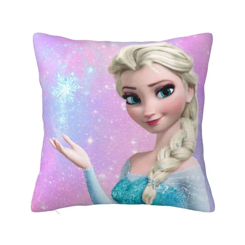 Custom Cartoon Frozen Princess Throw Pillow Case Decoration 3D Print Sofa Cushion Cover Polyester Cozy Pillowslip Dakimakura