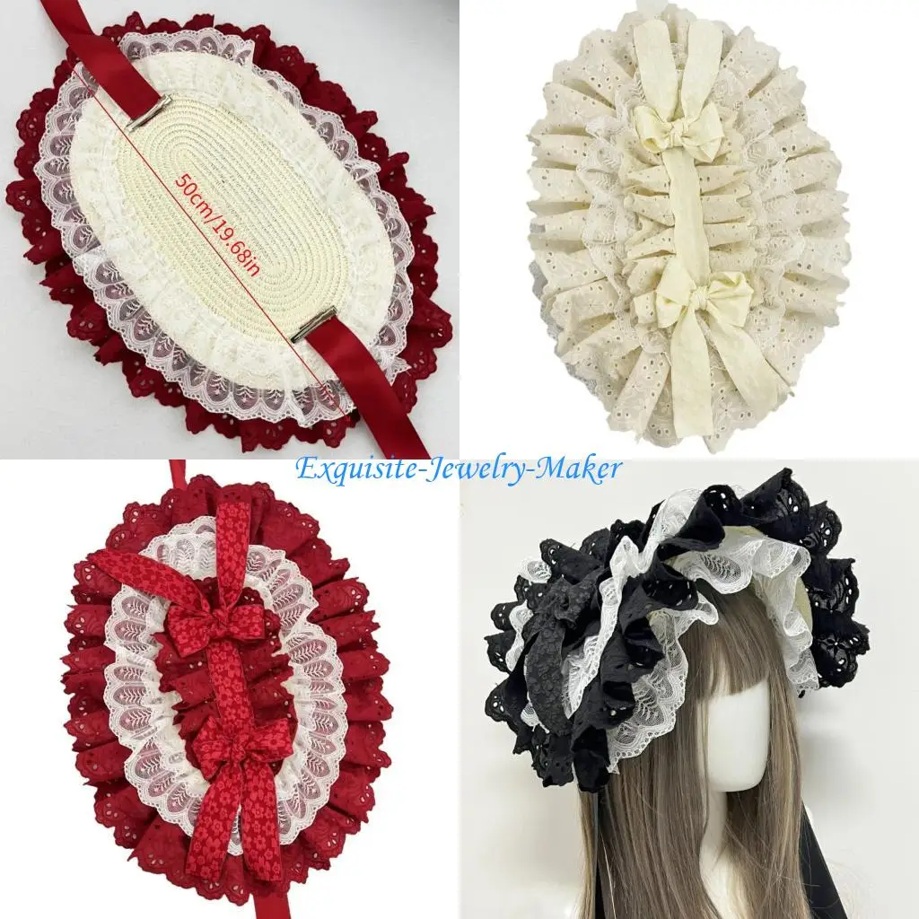 

24TF Anime Bonnet With Adjustable Headbands For Outdoor Weddings Photoshoots