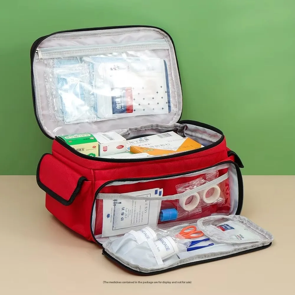 

New Household Pill Bag Large Capacity Oxford Family Medicine Bag Zipper Waterproof Travel Pill Storage Bag Portable