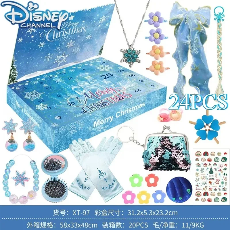 

Disney Frozen Elsa StellaLou Girls Christmas Advent Calendar Cat Toys Blind Box Assembly Building Blocks for Boys Dinosaur Gifts