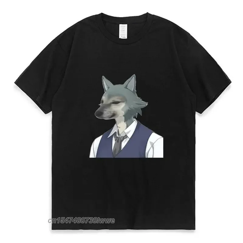 Camiseta con estampado de Beastars Legoshi para hombre y mujer, camisa de moda informal para jóvenes, ropa de calle Kawaii de algodón puro