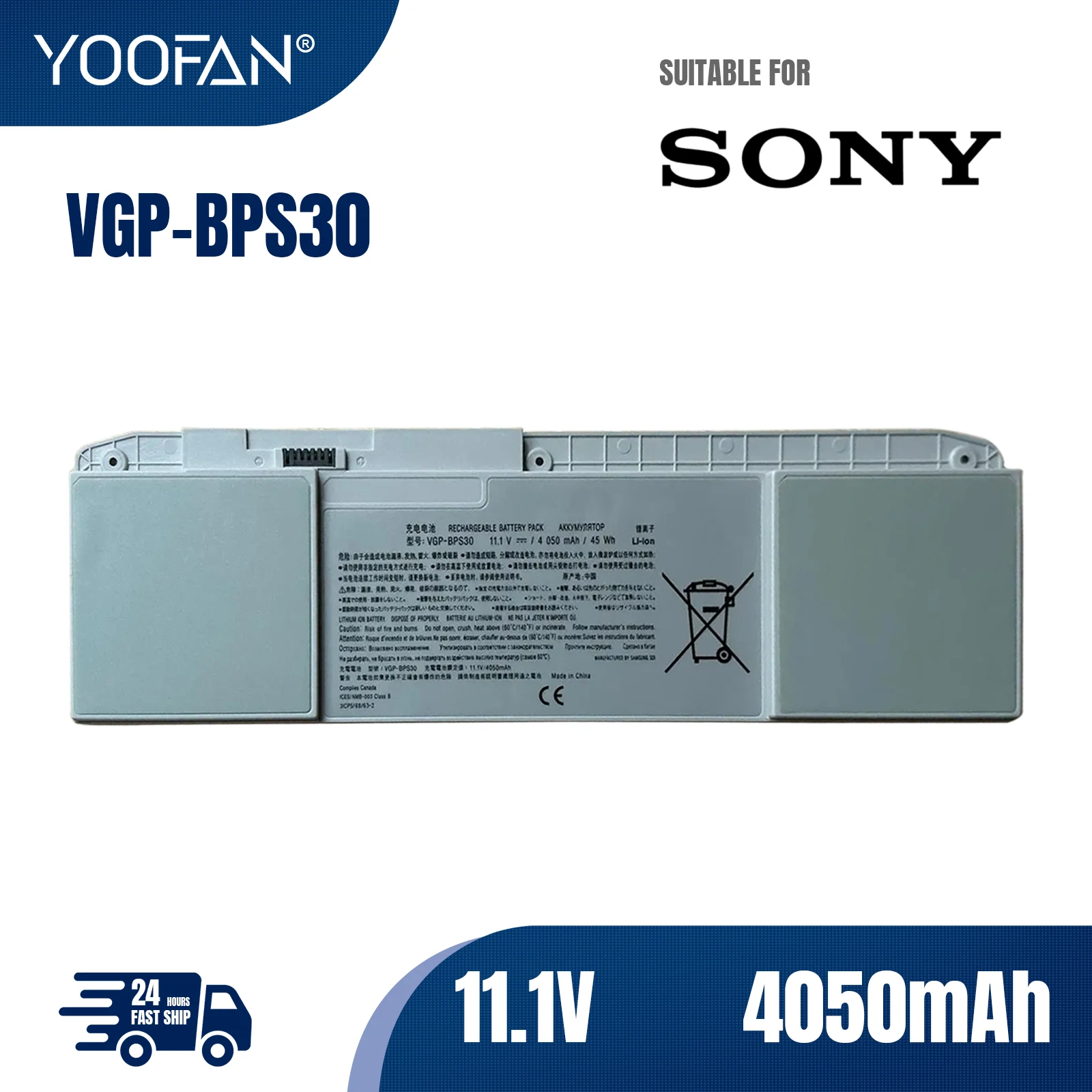 YOOFAN batería para ordenador portátil, parte de PC para SONY VAIO SVT11 SVT13 SVT131A11T SVT131A11W SVT111A11W SVT131B11T serie