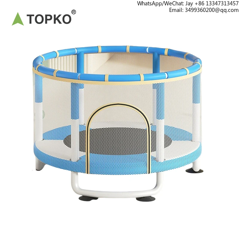

High Quality Small Indoor Children's Round Mini Trampolines Fitness Kids Jumping Mat For Jumping With Handle Trampoline