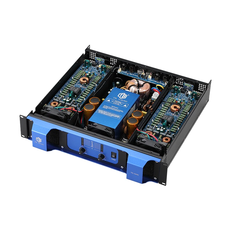 TD-2400 Professional 2-Channel 2400W Stereo Metal Power Amplifier With AC110V/220V Compatibility