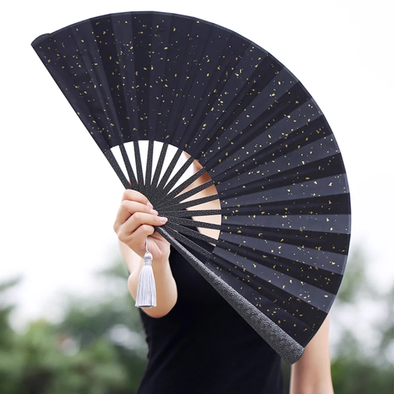 Xiangyun Spray Paint Ten Inch Stainless Steel Folding Fan Defense Kung Fu Fan Steel Bone Tactics Tai Chi Self Defense Tool