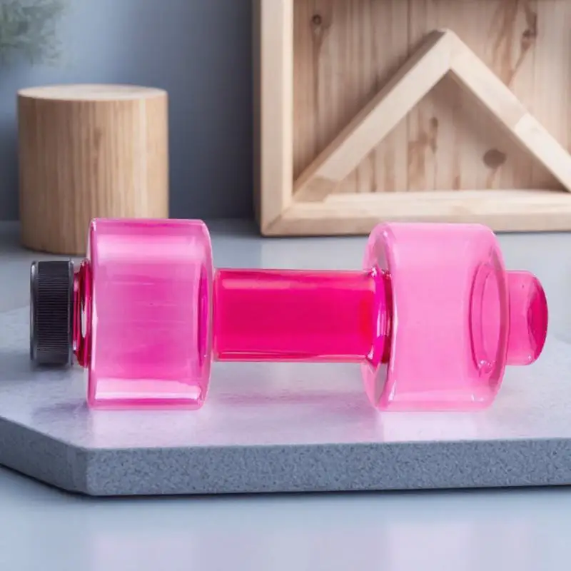 زجاجة مياه للياقة البدنية، زجاجة دمبل بلاستيكية للتمرين للرياضة والصالة الرياضية والسفر والمنزل، حاوية مياه محمولة #6