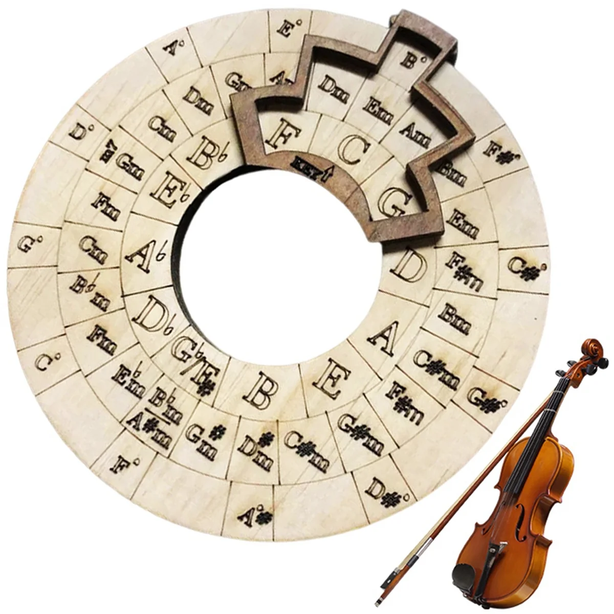 New Notes Musical Instruments Easy to Carry Educational Chord Wheel Wooden Melody Tool Songwriters Guitar for Musicians