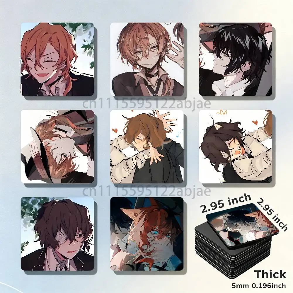 Dazai and Chuuya B-Bungo Stray Dogs Magnet Refrigerator Fridge Sticker for Home Decor DIY Wall Decor
