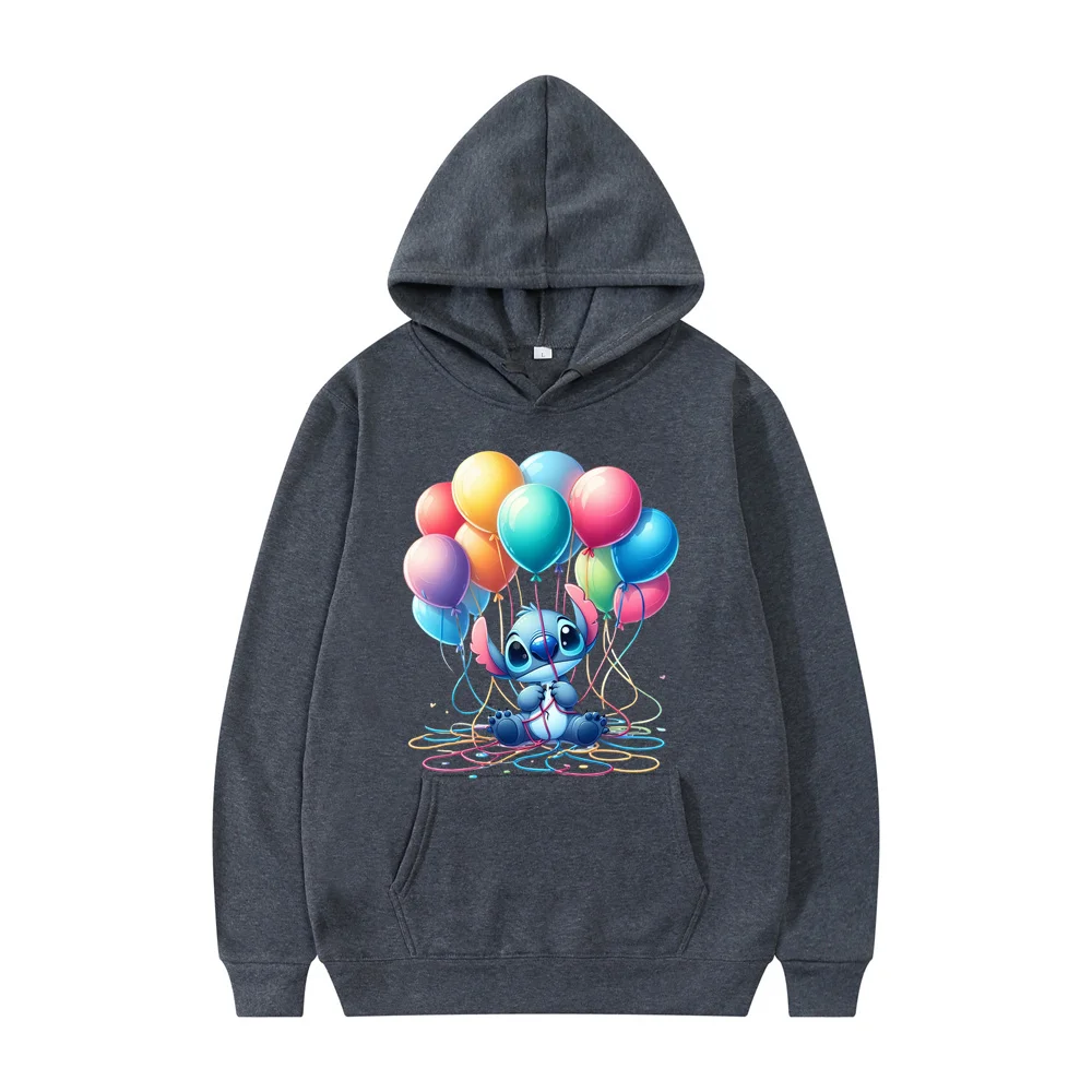 Hoodie Disney Lilo e Stitch para homens e mulheres, desenhos animados, moletom manga, blusa casual bebê, kawaii, engraçado, venda quente