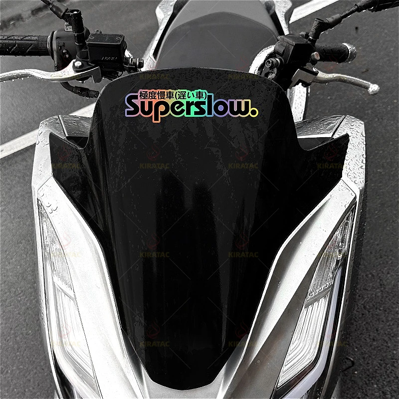 

2Pcs/1 Set Superslow Motorcycle Decor Stickers, Waterproof Vinyl Decals for Universal Motorbike Decoration