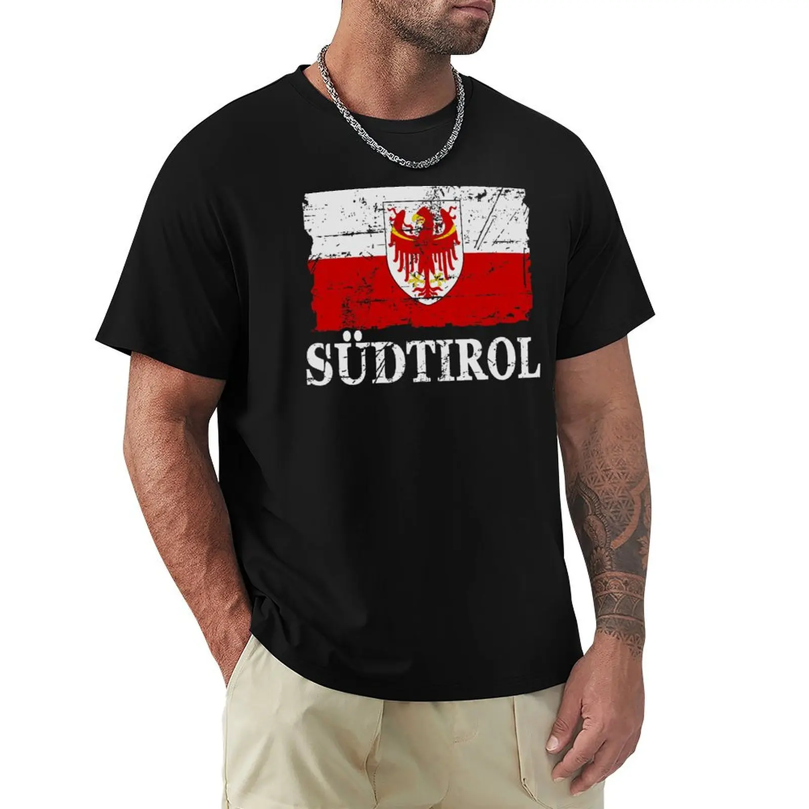 

Flag of South Tyrol - Flag of Südtirol - Vintage look T-Shirt custom t shirt vintage anime shirt mens designer t shirt