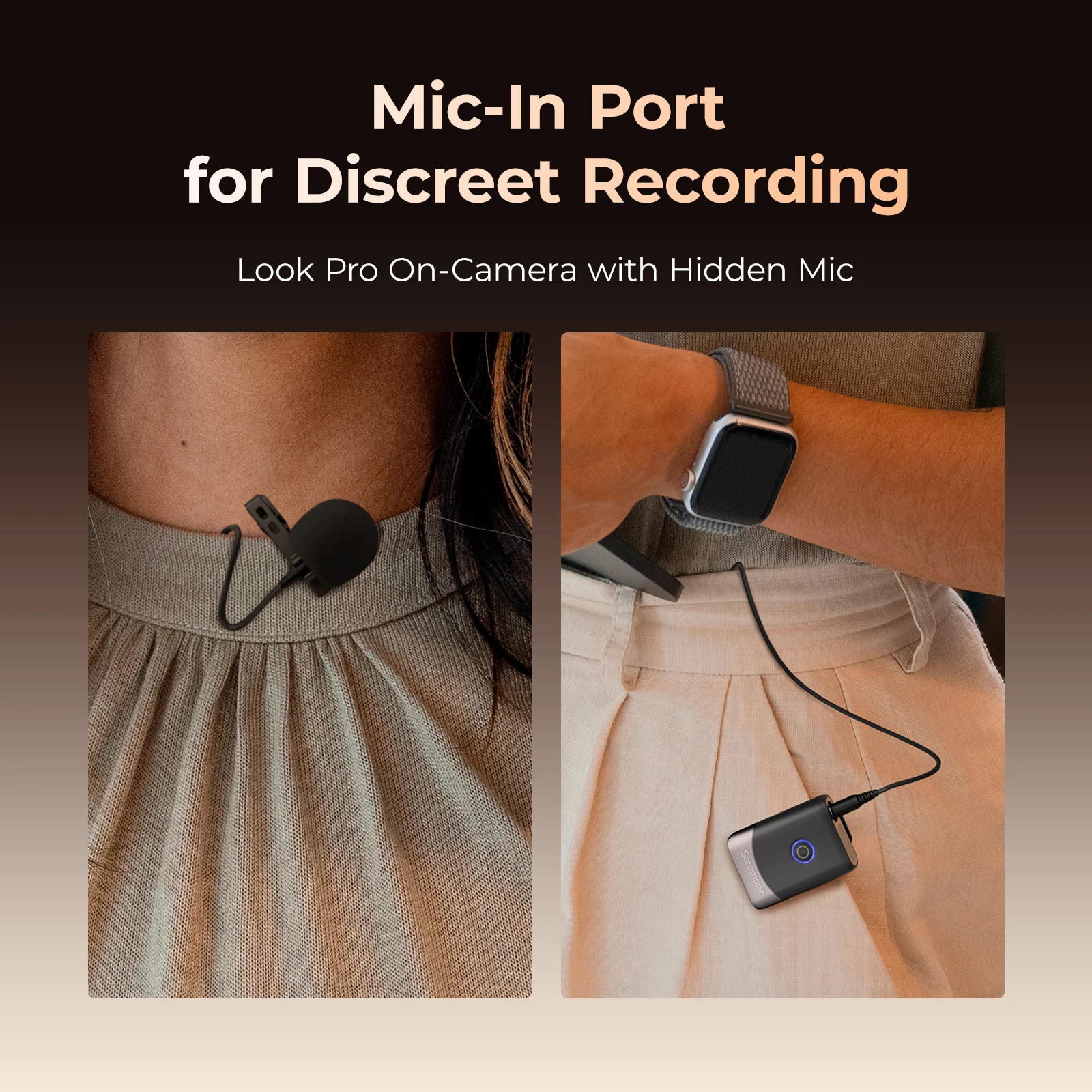 Беспроводной петличный микрофон Saramonic Mix для устройств iPhone 15/16 Type-C, зеркальные камеры Android, запись видео, потоковая передача видеоблога