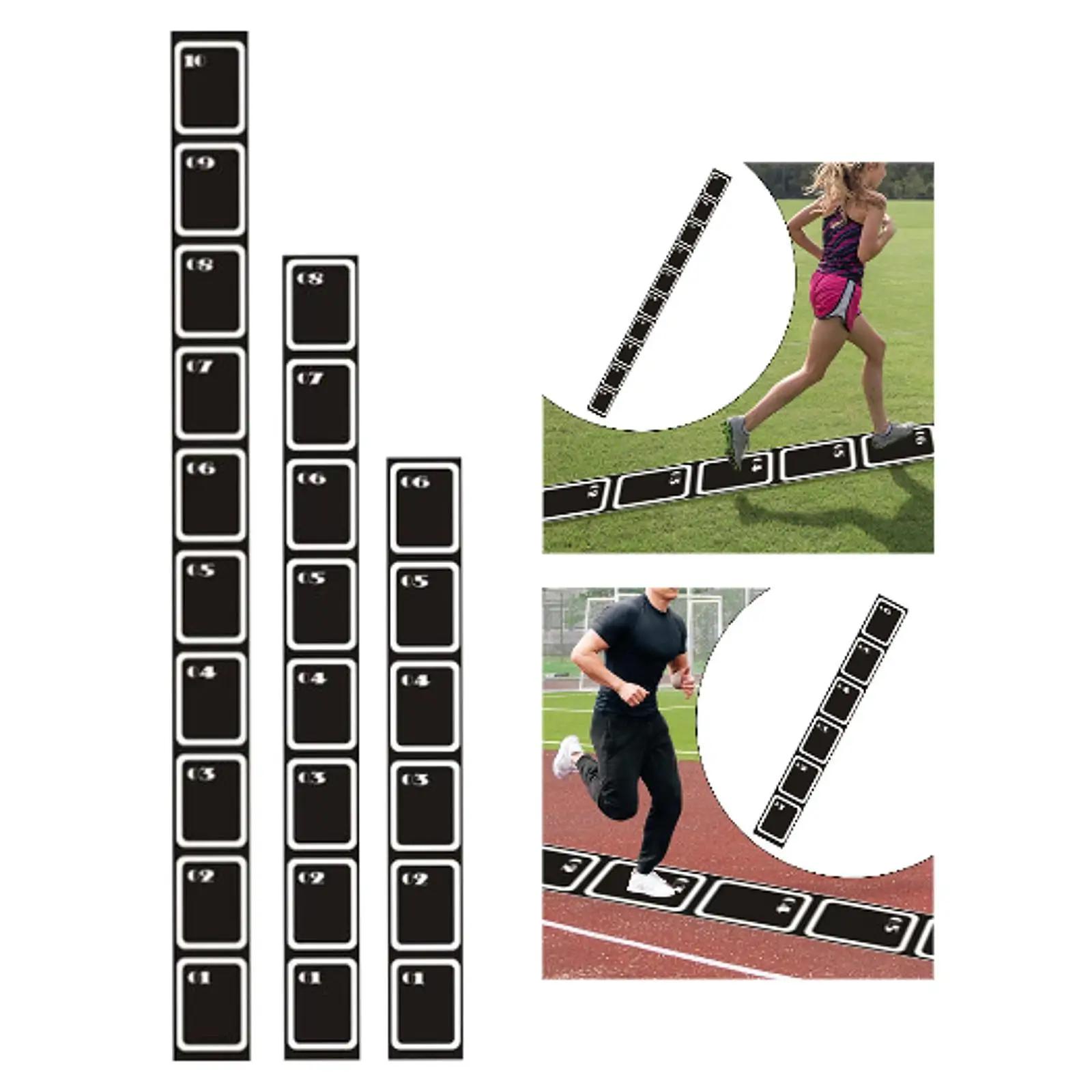 Agility Ladder Mat Playing Field Football Rugby Home Gym Fitness Exercise Footwork Practice Improve Speed Skill Coordination