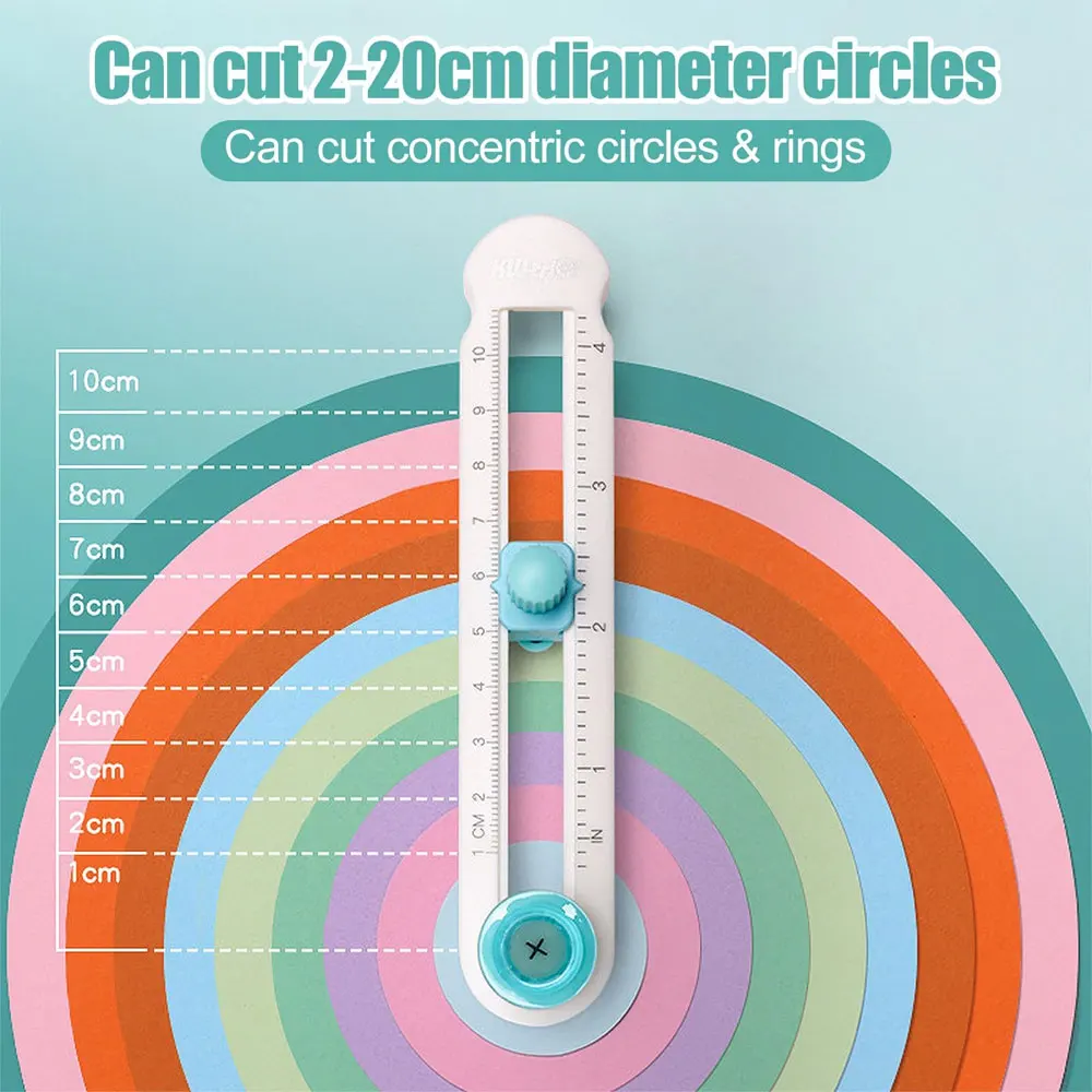 New Round Cutting Knife Adjustable 360 Compass Circle Cutter Scrapbooking Cutters Circular Paper