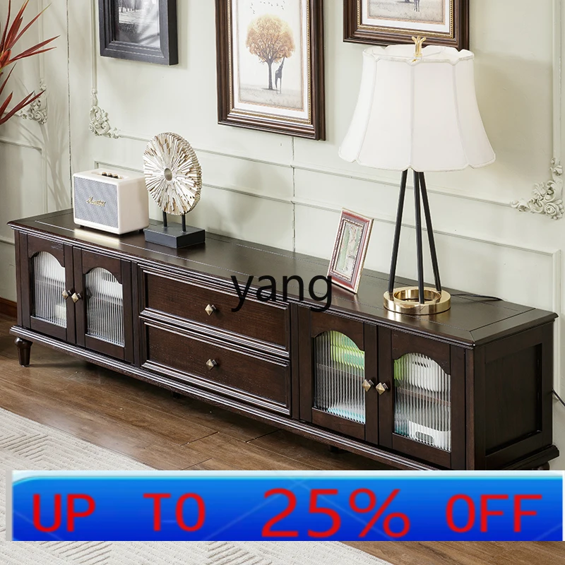 

LMMfloor-to-ceiling TV cabinet living room 2024 new French retro light luxury high-end mid-ancient coffee table