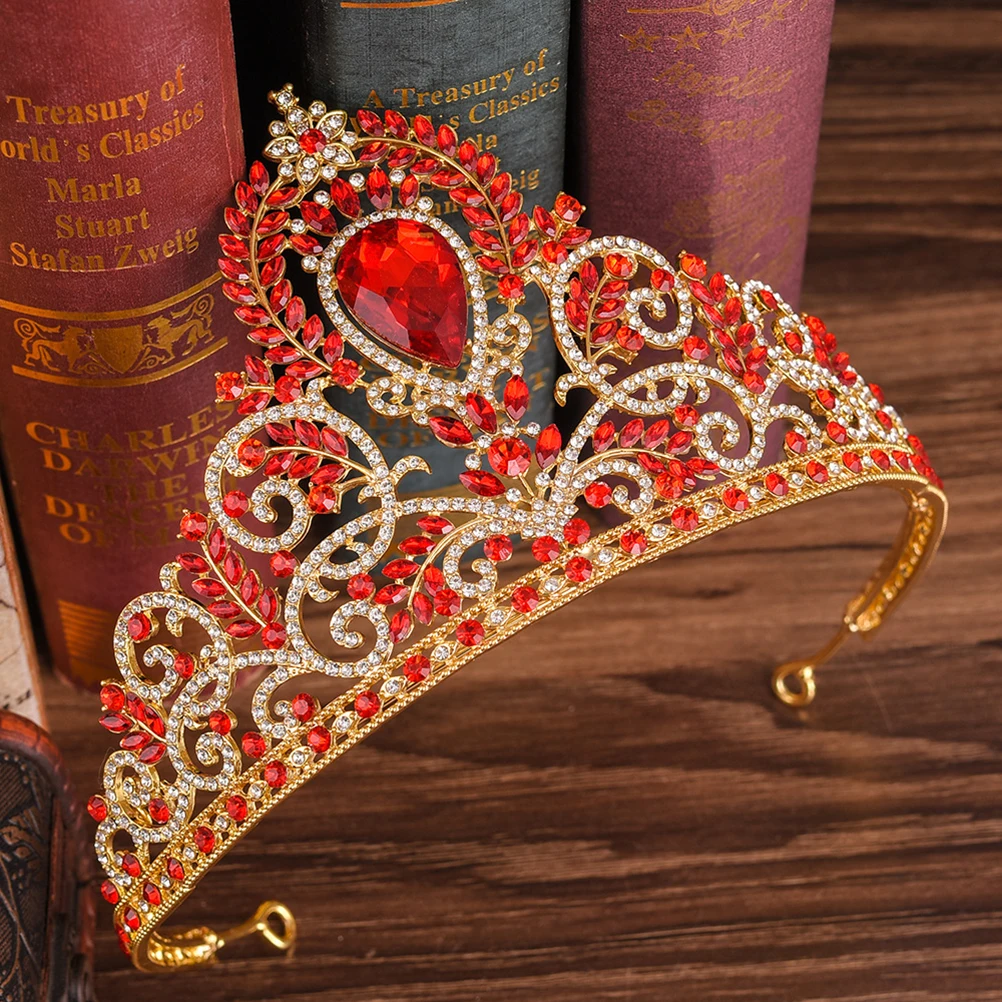 

Rhinestone Crown Bridal Tiara Headband for Wedding Party Elegant Baroque Style Lady Crown Hair Hoop Accessories