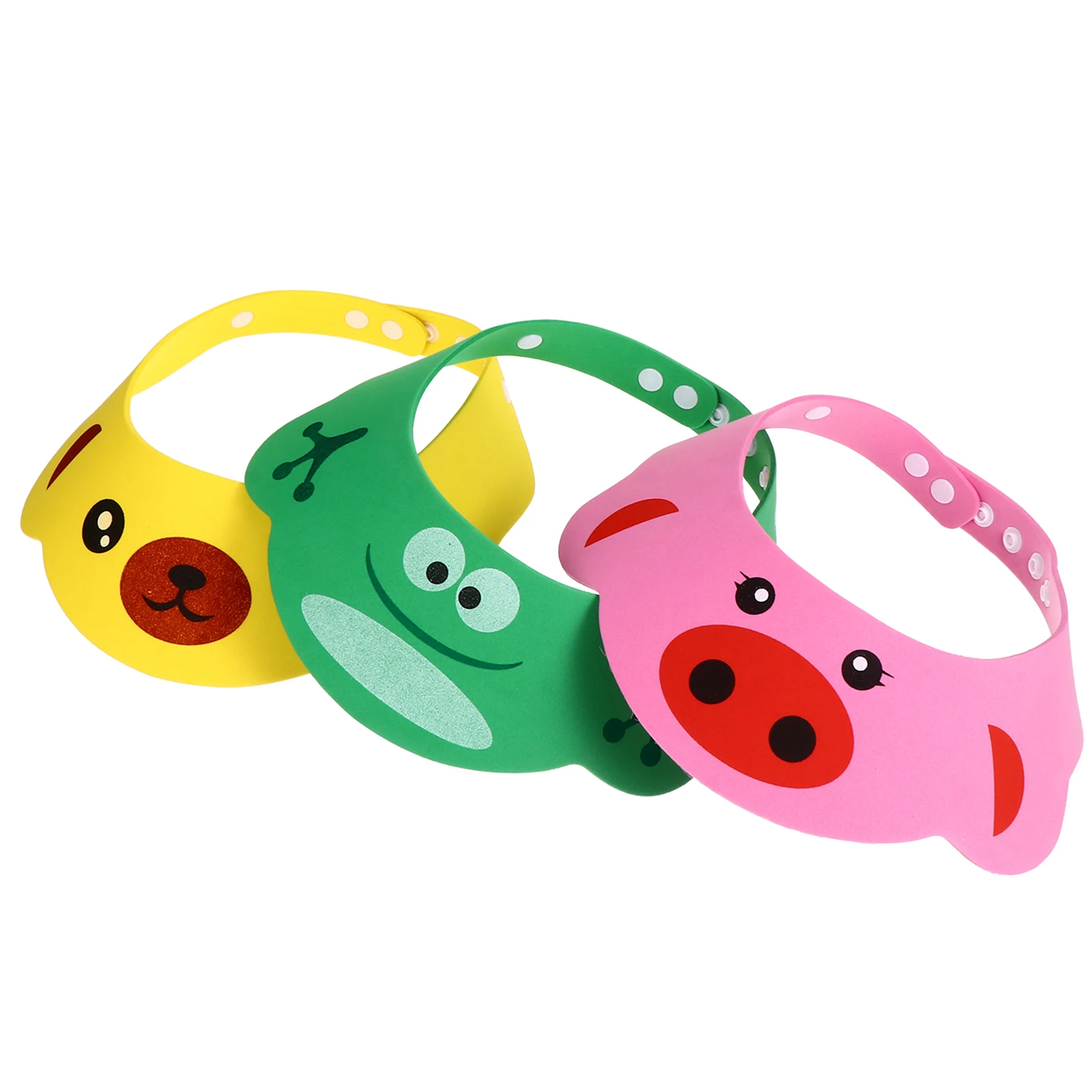 

3pcs Shampoo Cap for Baby Toddler Adjustable Bathing Hat Kids Shower Crown Protect Eyes Ears Water Proof Hair Wash Hat