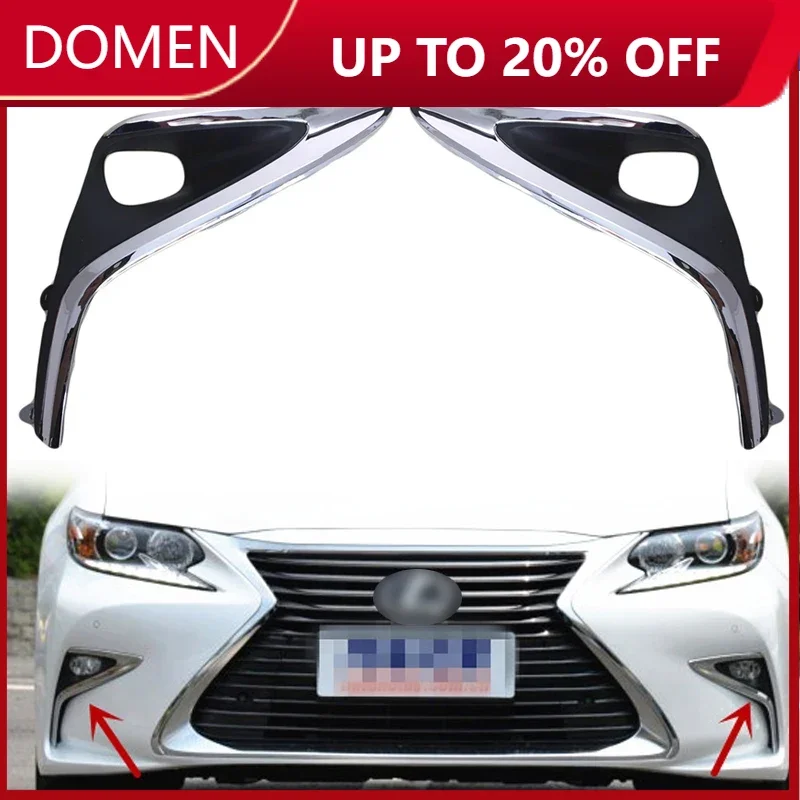 

Car Fog Lamp Frame Cover For Lexus ES300h ES350 2016 2017 2018 ABS Front Fog Lamp Front Bumper Fog Lamp Trimming Bezel Cover