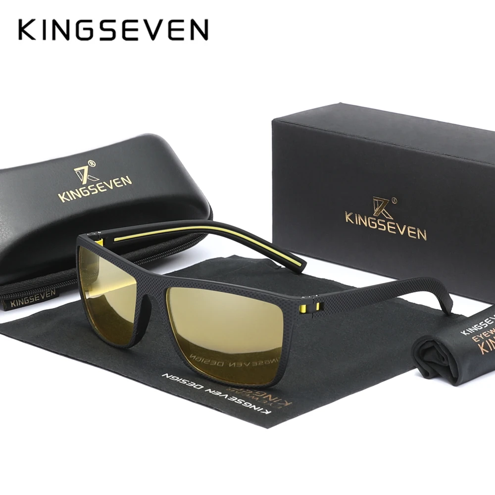 نظارات شمسية رياضية للرجال من KINGSEVE ، إطار كامل TR90 مستقطب مضاد للانزلاق ، نظارات بعدسات مرآة UV400 ، نظارات قيادة مضادة للوهج
