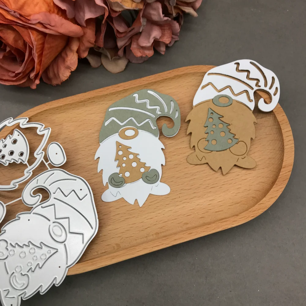 

Металлические вырубные штампы с изображением Санта-Клауса для скрапбукинга, декоративного тиснения и рукоделия