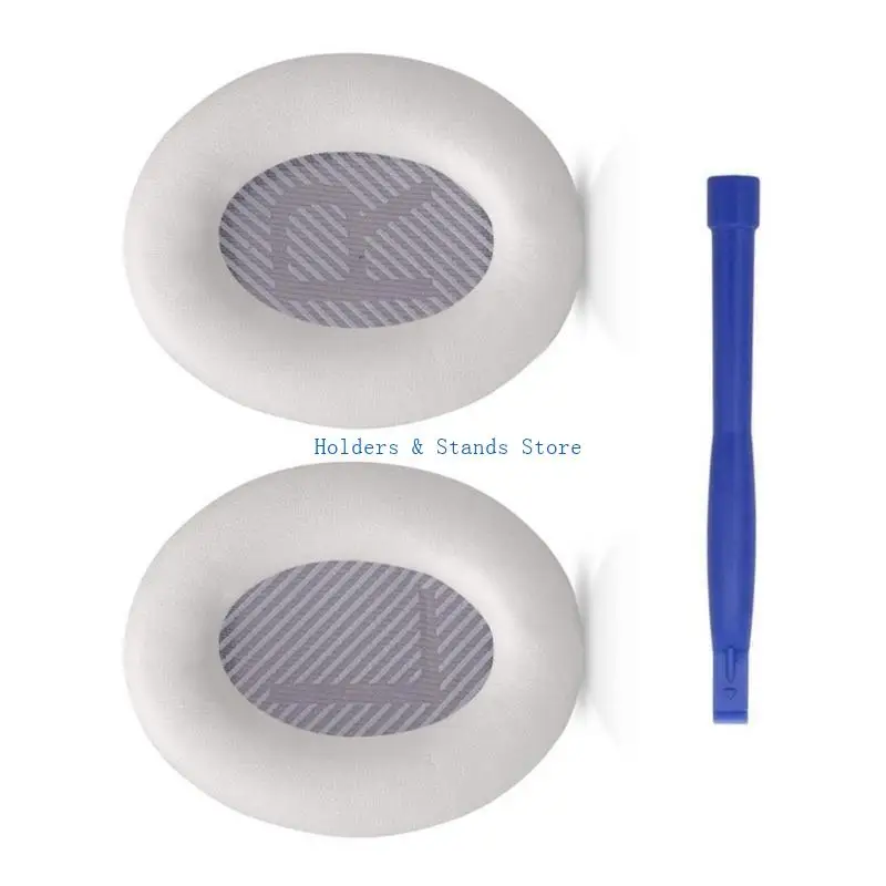 

Y4UE 1 Pair Comfortable Ear Cushions Soft Earphone Cover Protective Earcup Earpads for QC35 Headset Replacement Earmuffs