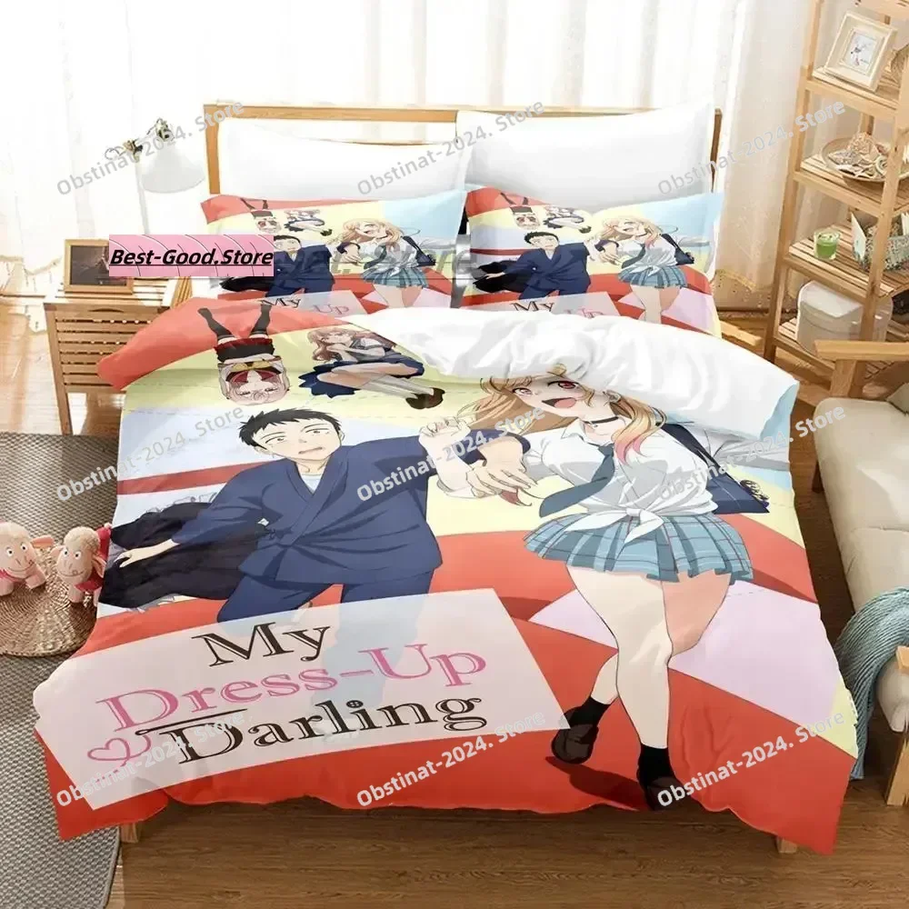 My Dress Up Darling Bedding Set Single Twin Full Queen King Size Bed Set Aldult Kid Bedroom Duvetcover Sets 3D Print Anime 2022