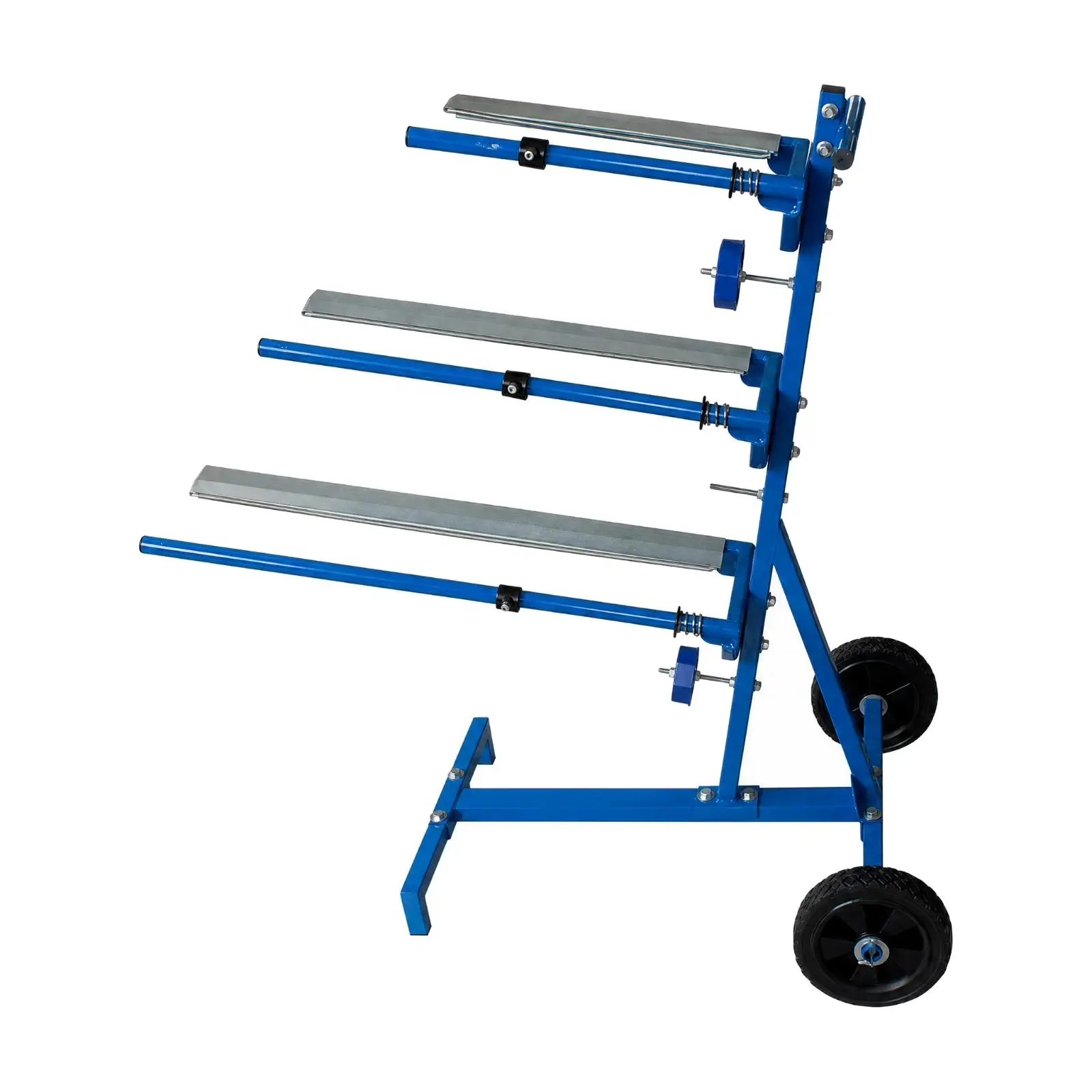 Tiered Masking Paper Dispenser with Cutting Rails Mobile Masking Paper Cutter Rack Automotive Paint Film Roll Rack Freestanding