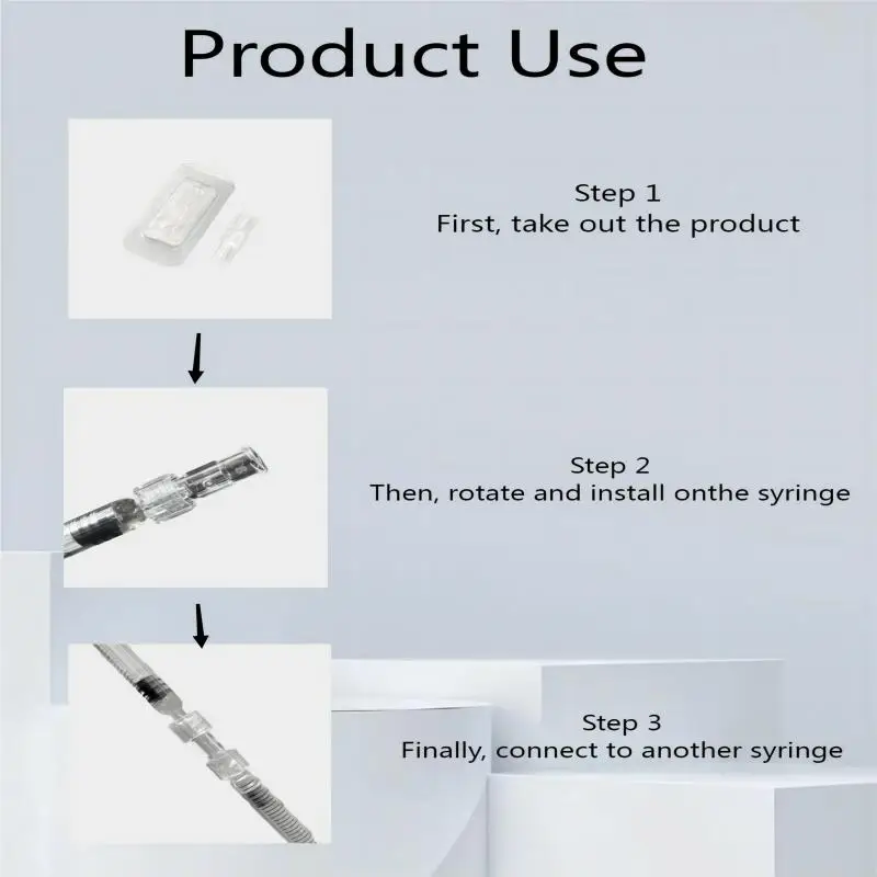 Luer Syringe Connector 10-50pcs Double Joints Coupler Individual Packaging Sterile Female to Female Luer Lock Adapter