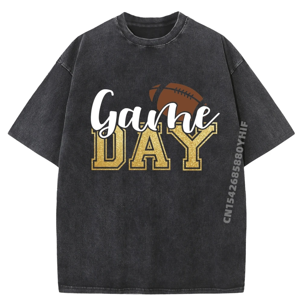 

Football Game Day Camisas Basicas Hombre Streetwear Mens Clothing Oversized Washed Shirt Comfortable Clothes