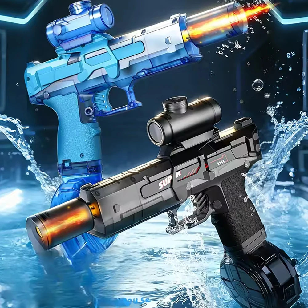 High Pressure Electric Water Gun Toys Summer Outdoor Beach Pool Garden Fight Games Kids Automatic Bursts Water Gun Gifts view 2