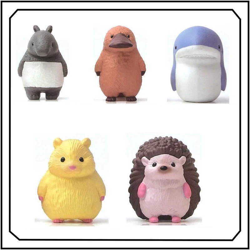 Stand Still Small Animal Gashapon Hedgehog Platypus Cute Cartoon Creativity Q-version Action Figure Model Toys