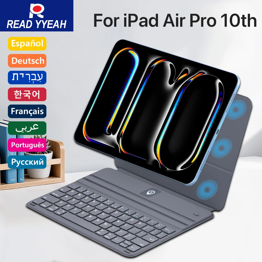

Magic Bluetooth Keyboard For iPad Pro 11 12.9 2018-2022 iPad 2025 A16 iPad Air 4 5 2024 Pro Air 13 M3 M2 iPad Case Tablet Holder