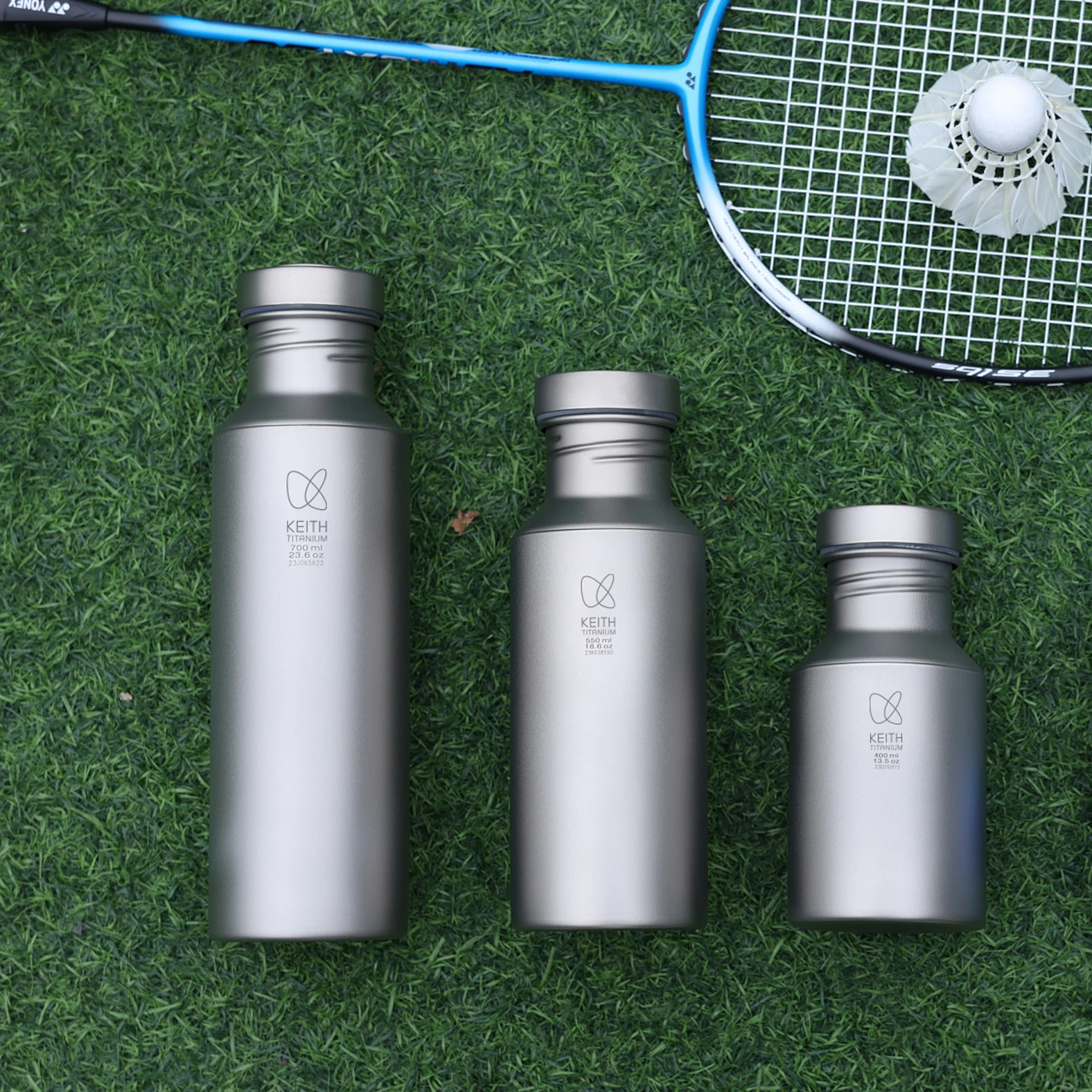 

Keith Titanium Sports Water Bottle with Thermal Protective Sleeve 400/ 550/700ml for Outdoor Camping Tableware Travel Drinking