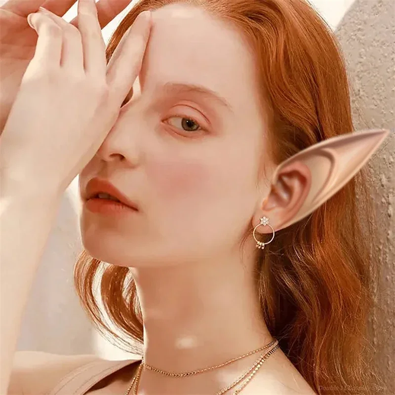 

New 2025 Fairy Angel Cosplay Elf Ears Kids Adult Unisex Spirit Pointed Ears Prop Costume Accessories Halloween Carnival Props