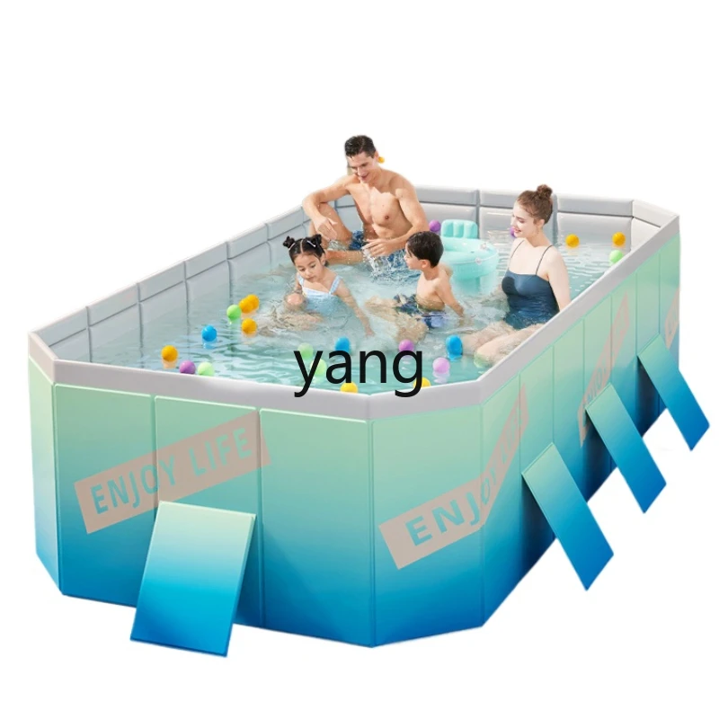 LXL Swimming Pool Large Inflatable-Free Household Bucket Outdoor Paddling Pool Foldable