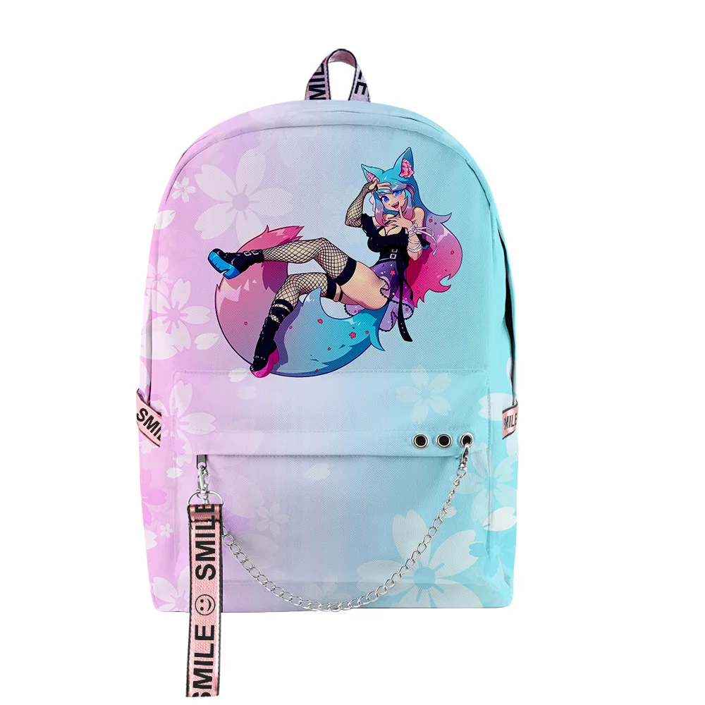 Trendy Popular VTuber Silvervale Anime 3D Print School Bags Unisex Oxford Waterproof Notebook multifunction Travel Backpacks