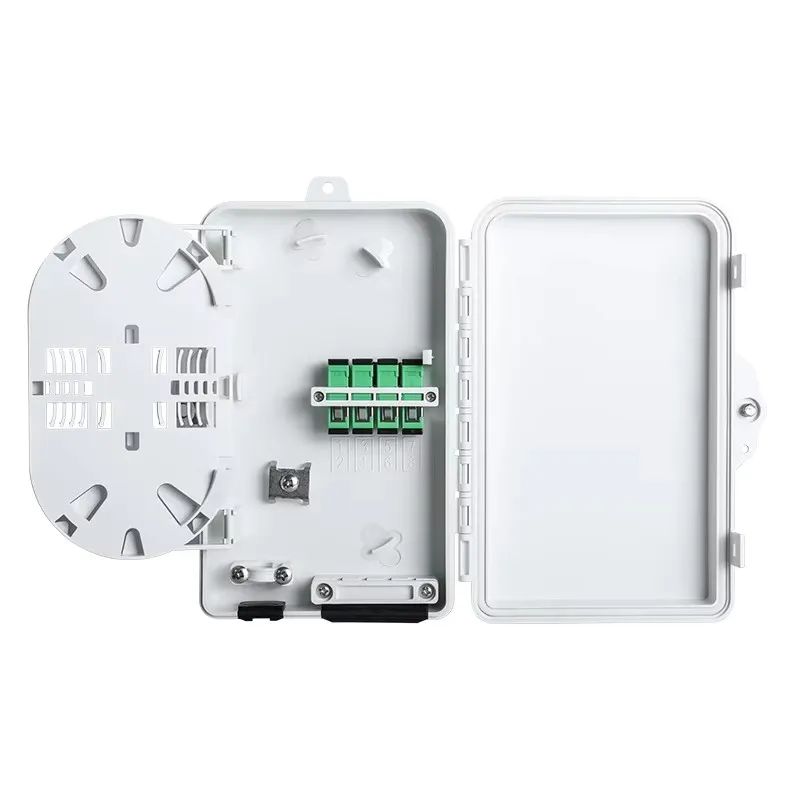 Optical fiber distribution box 4-core wall mounted indoor and outdoor optical fiber distribution box