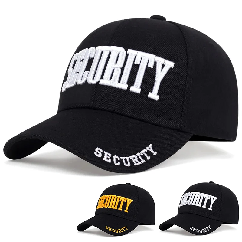 SECURITY Letter Embroidery Baseball Cap USA Men Dad Hat Cotton Adjustable Snapback Hats adult Male Hip hop Trucker Caps Gorras